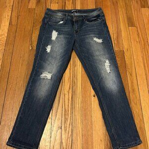 Dollhouse Jeans Size 13 W34 L27 Blue Denim Distressed